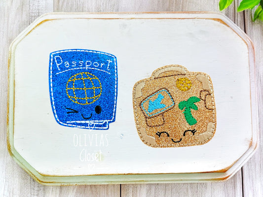 Passport or Suitcase hair clip