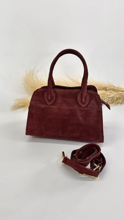 MINI BAULETTO SCAMOSCIATO BORDEAUX