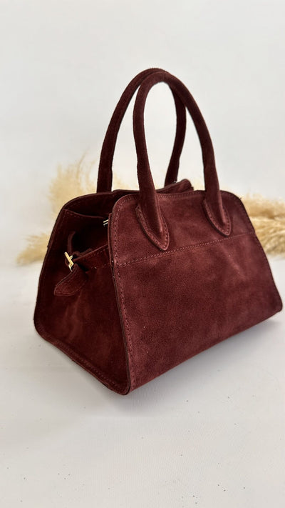 MINI BAULETTO SCAMOSCIATO BORDEAUX