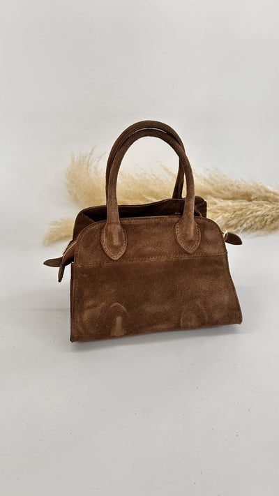MINI BAULETTO SCAMOSCIATO CAMEL