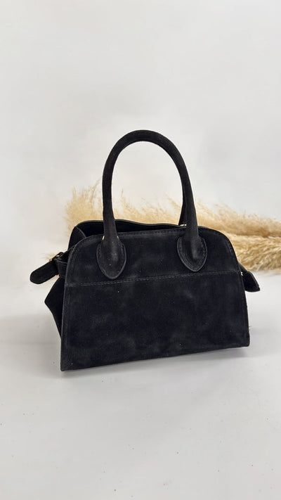 MINI BAULETTO SCAMOSCIATO NERO