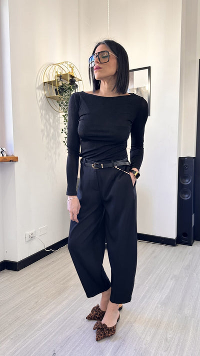 PANTALONE BALLOON CON CINTURA ORO