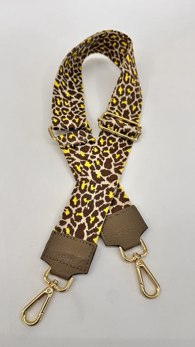 TRACOLLA BORSA LEOPARDATA TORTORA GIALLO