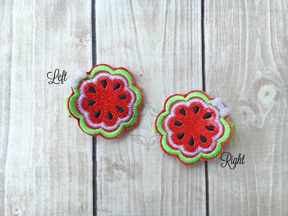 Scallop Watermelon Hair Clip