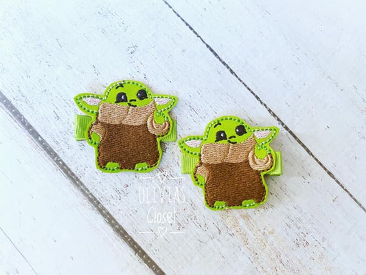 Green Alien Hair Clip