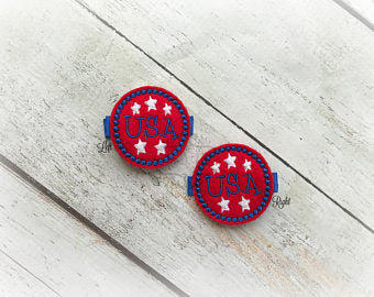 USA Circle Hair Clip