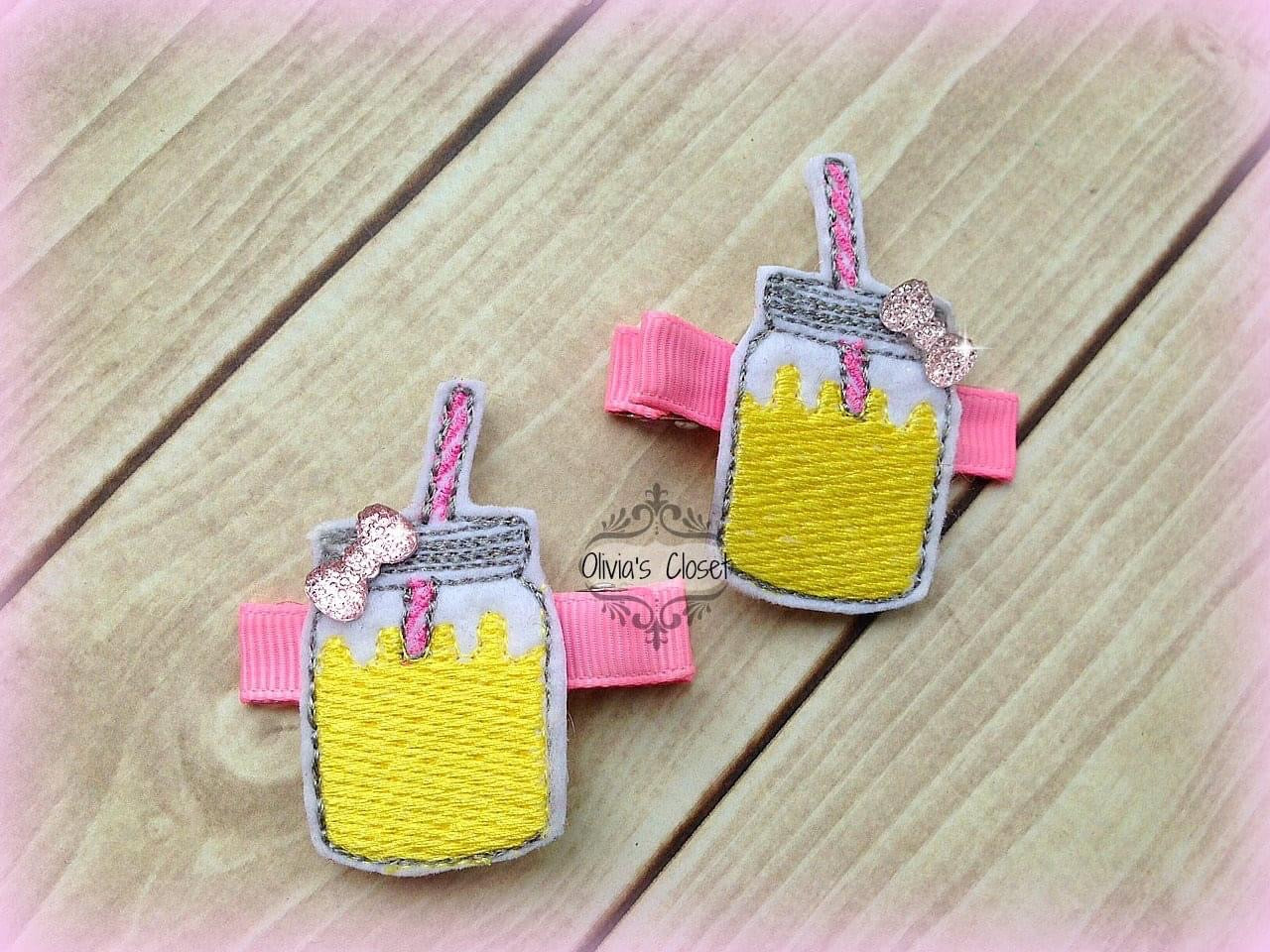 Lemonade Jar Hair Clip