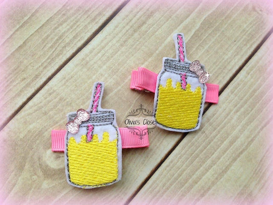 Lemonade Jar Hair Clip