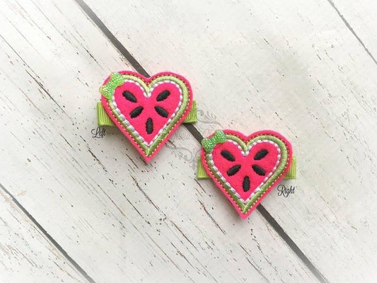 Watermelon Heart Hair Clip
