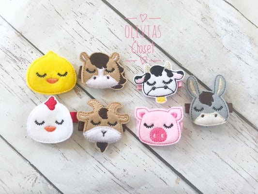 Farm Animals Hair Clip