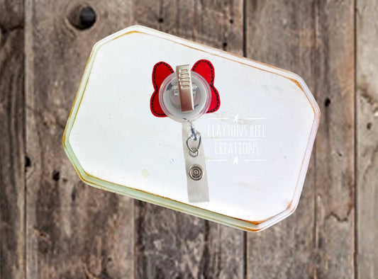Mouse Bow Badge Reel