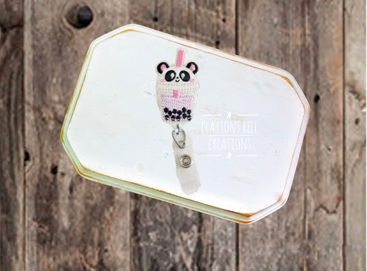 Panda Drink Badge Reel