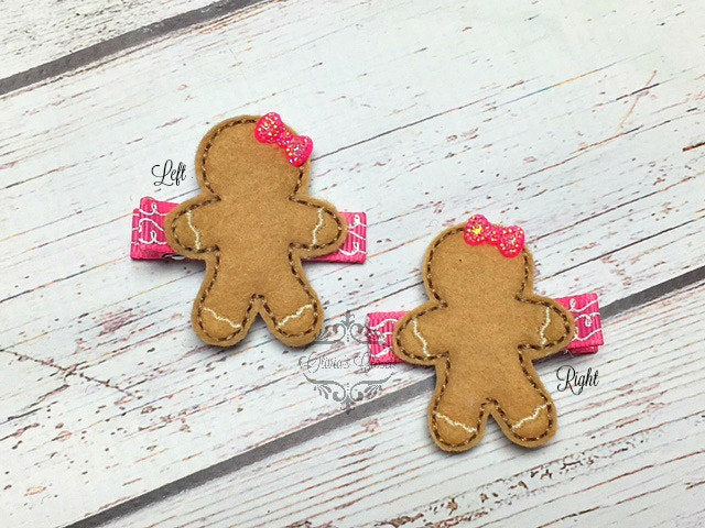 Gingerbread girl Hair Clip