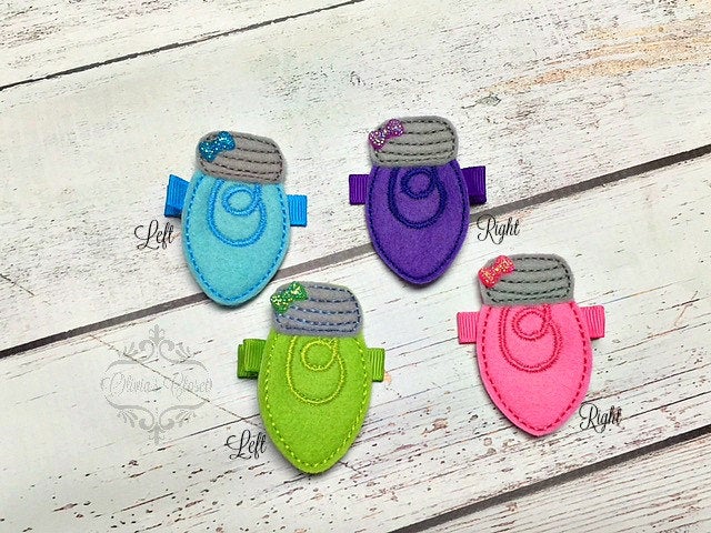 Christmas Lights hair clip