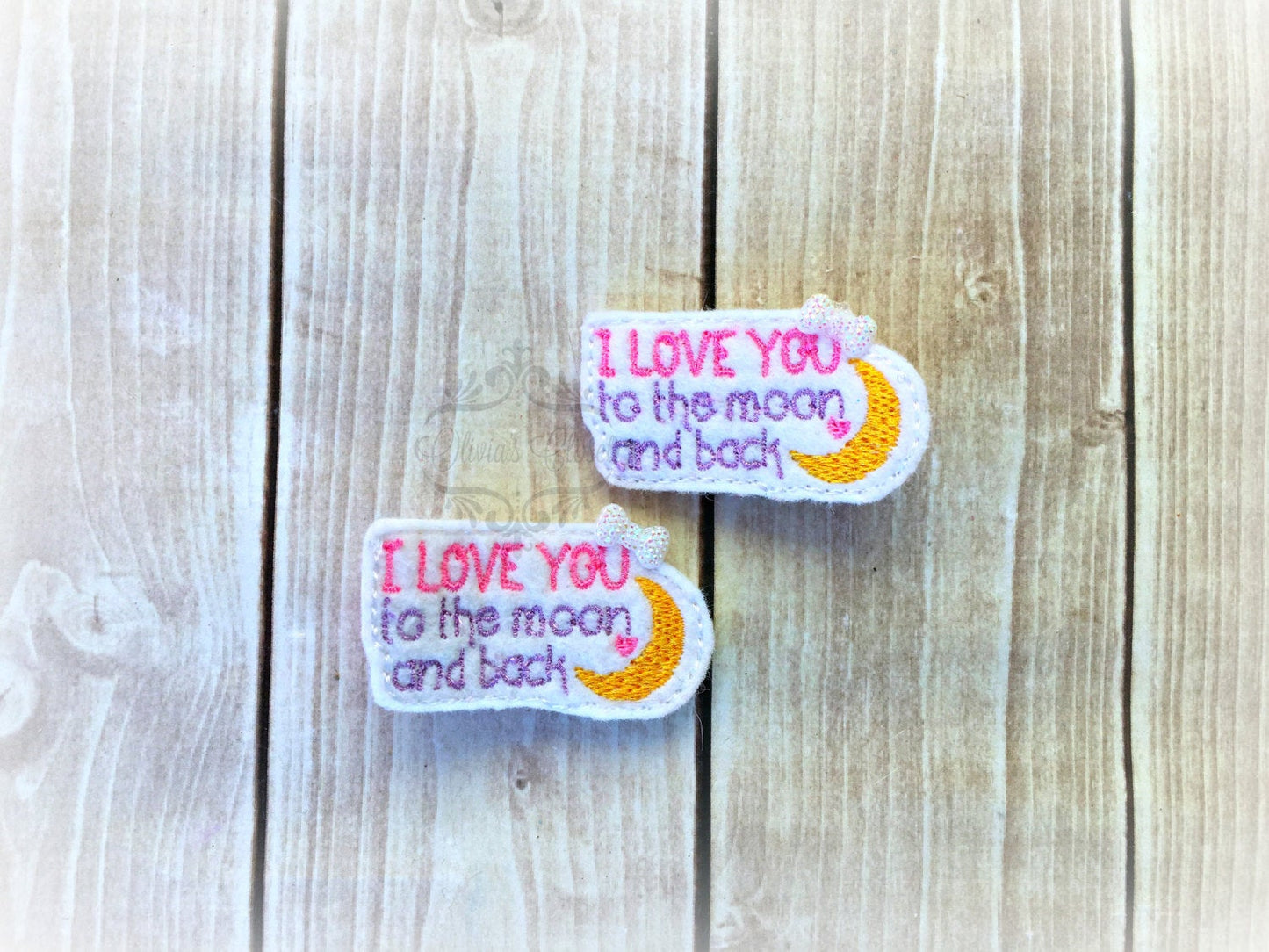 I love you to the moon and back Hair Clip