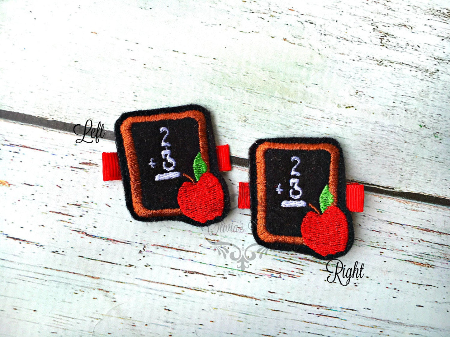 Chalk board hair clip