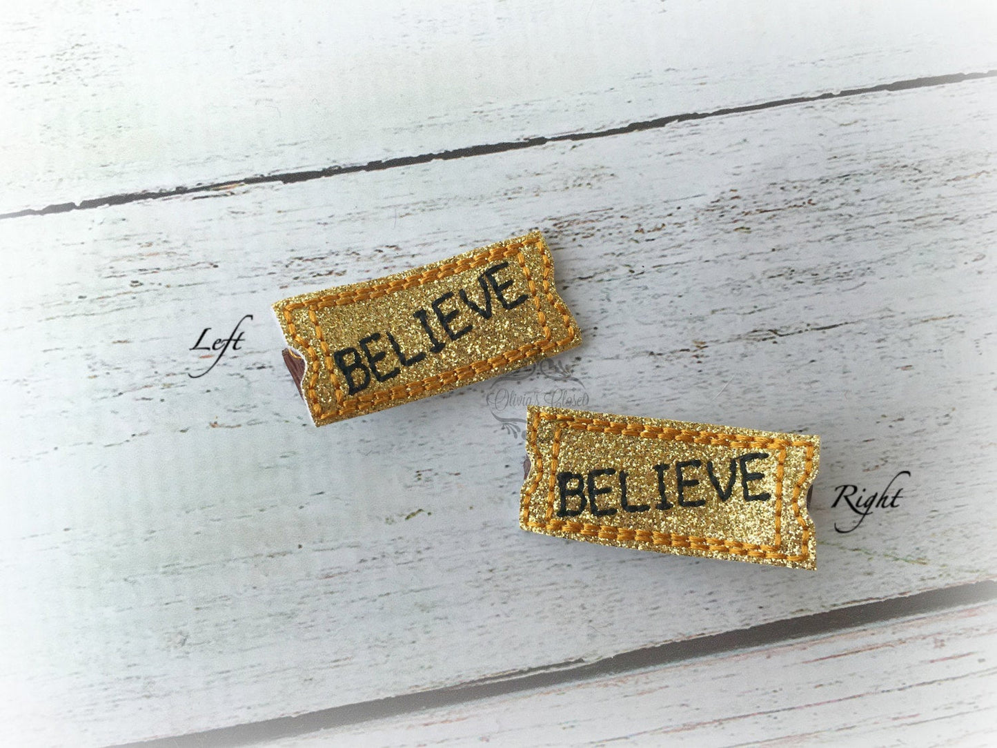 Polar Express BELIEVE hair clip