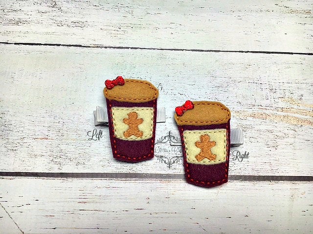 Gingerbread latte hair clip