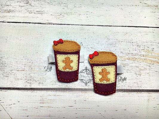 Gingerbread latte hair clip