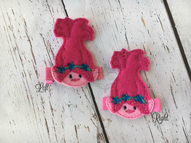 Poppy Troll hair clip