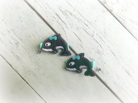 Orca hair clip