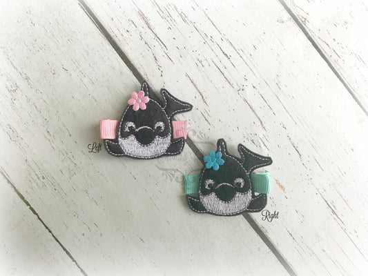 Orca hair clip