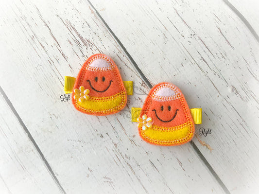 Candy Corn hair clip