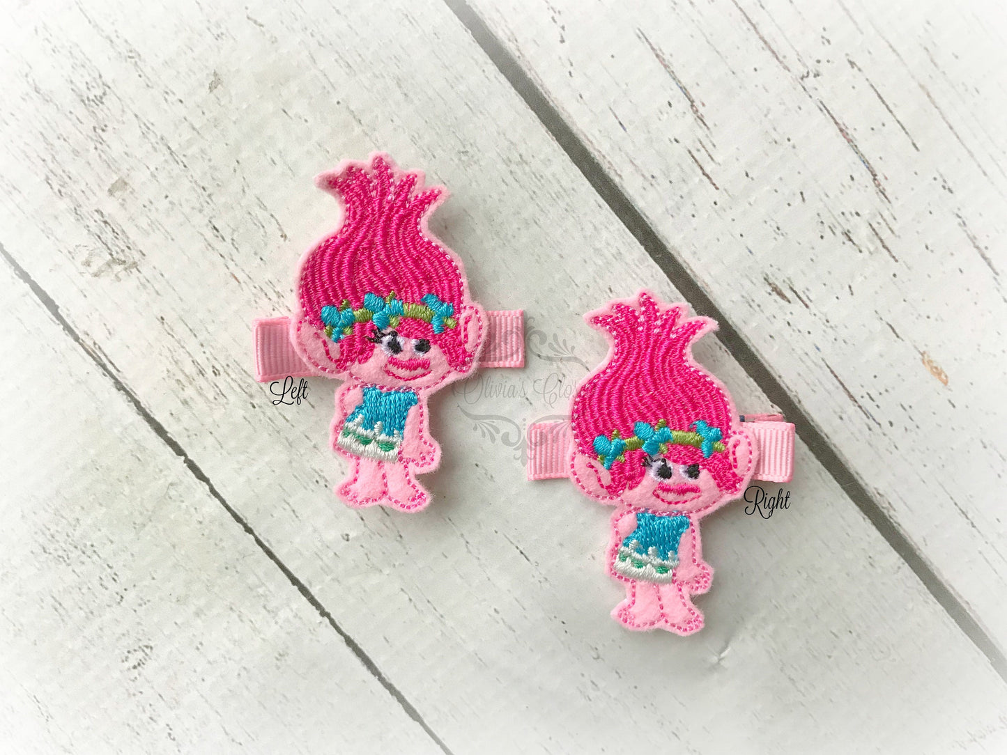 Poppy troll hair clip