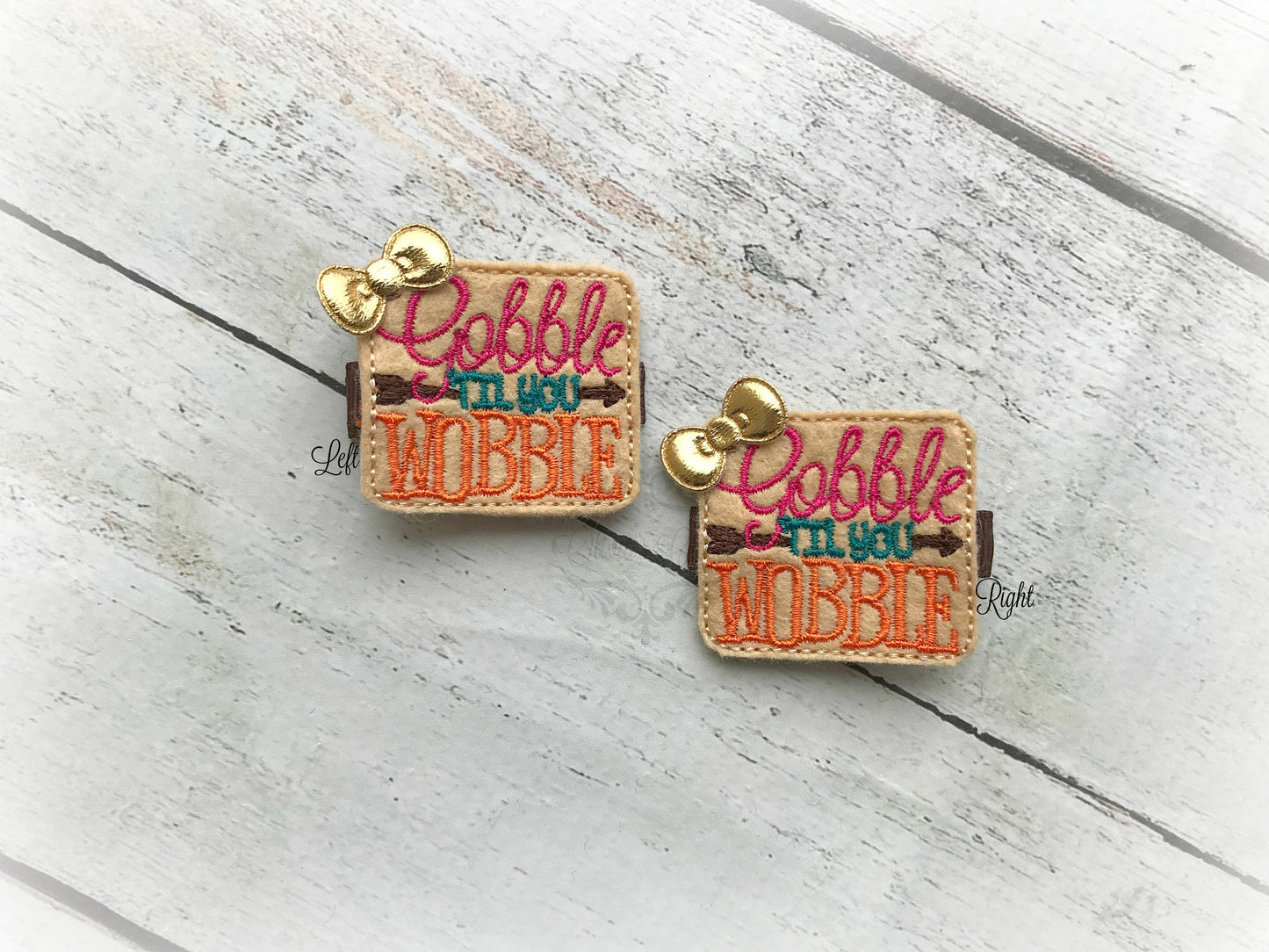 Gobble till you Wobble Hair Clip