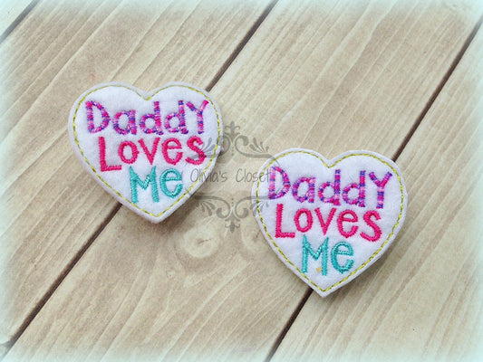 Daddy Loves Me Hair Clip
