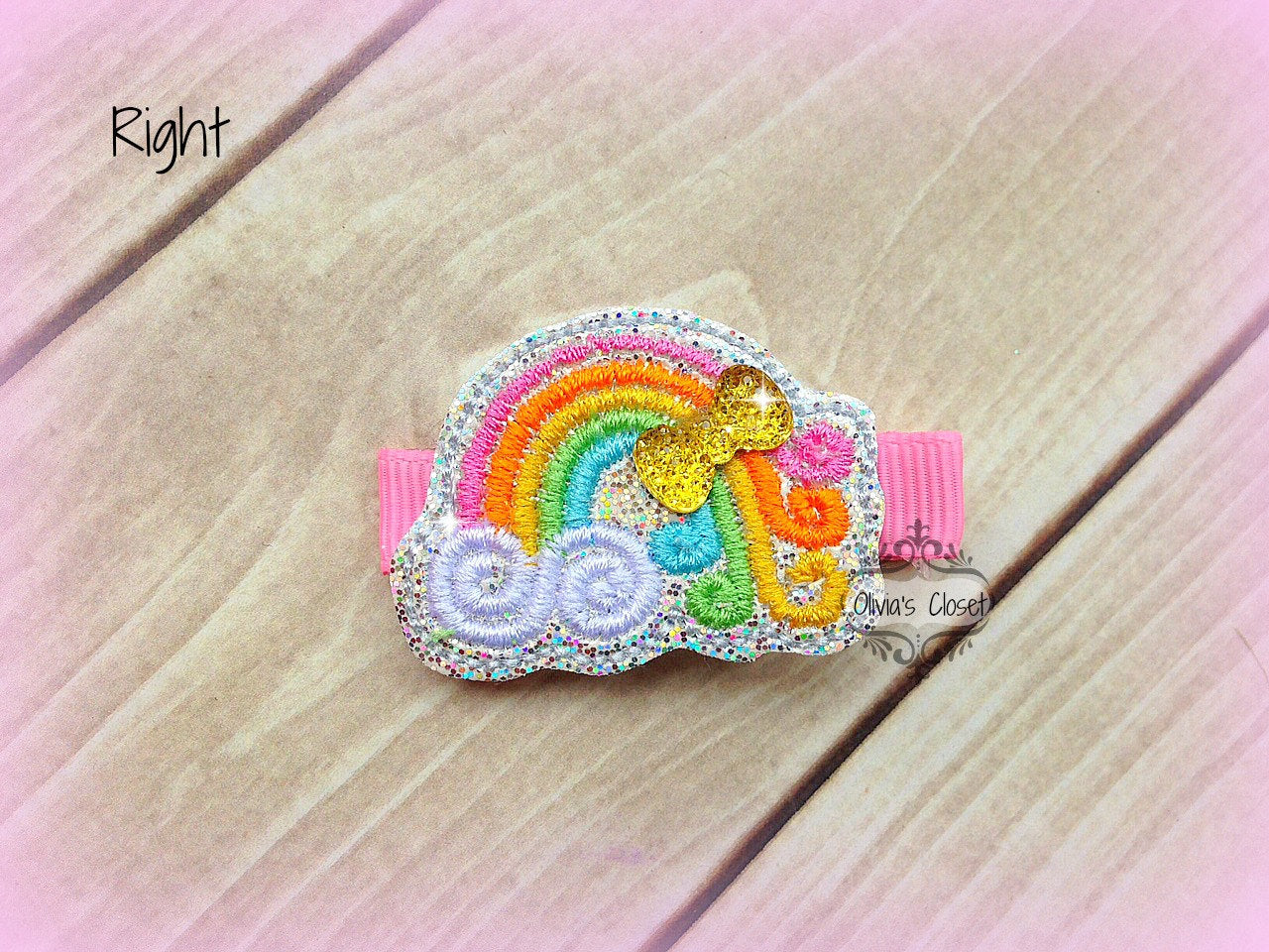 Rainbow hair clip
