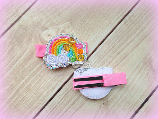 Rainbow hair clip