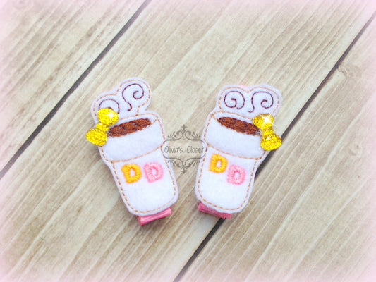 Coffee Cup hair clip