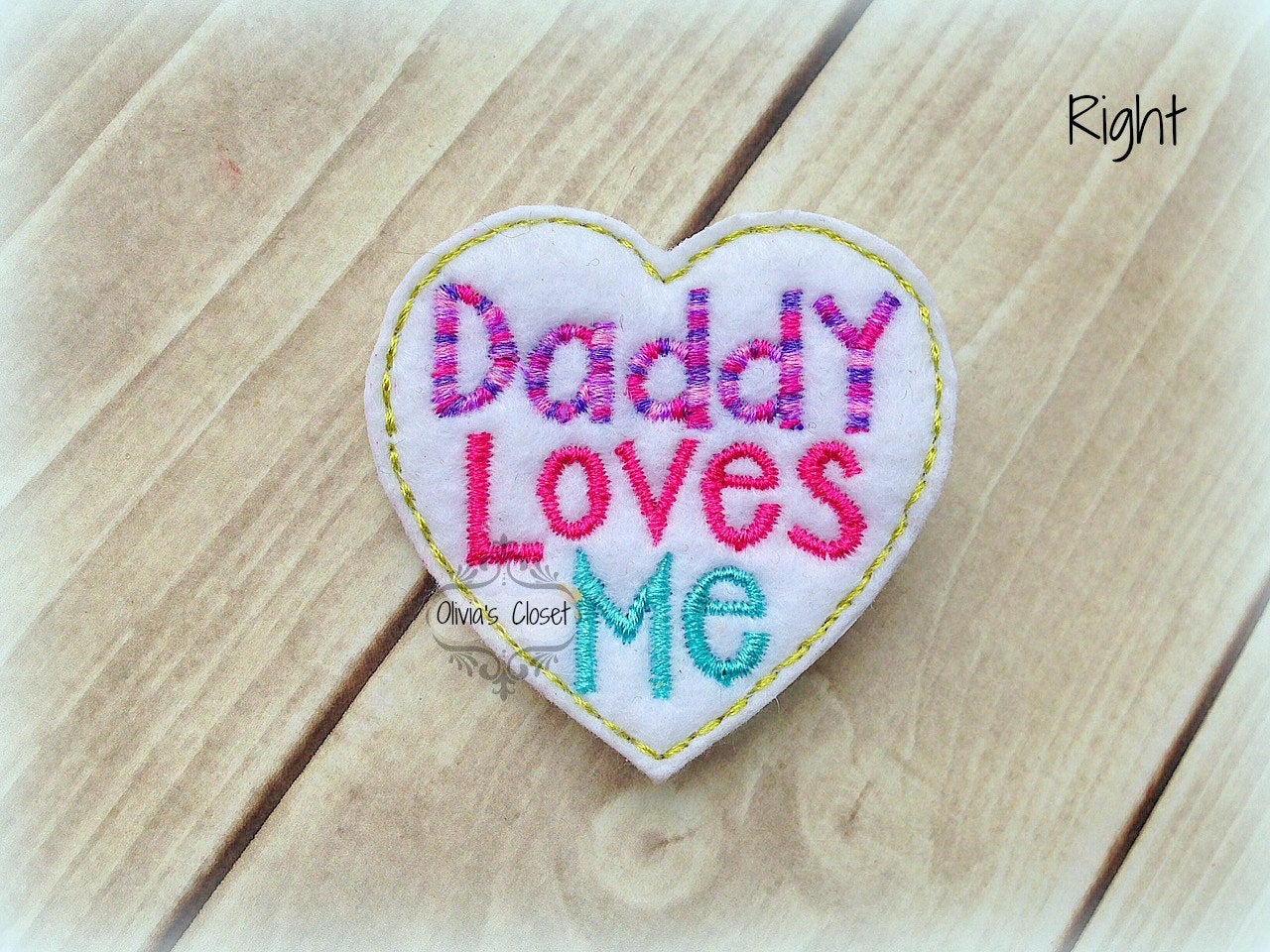 Daddy Loves Me Hair Clip