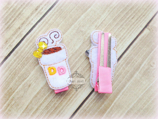Coffee Cup hair clip