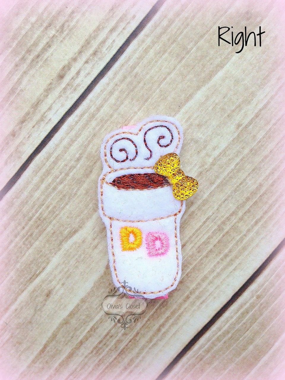 Coffee Cup hair clip