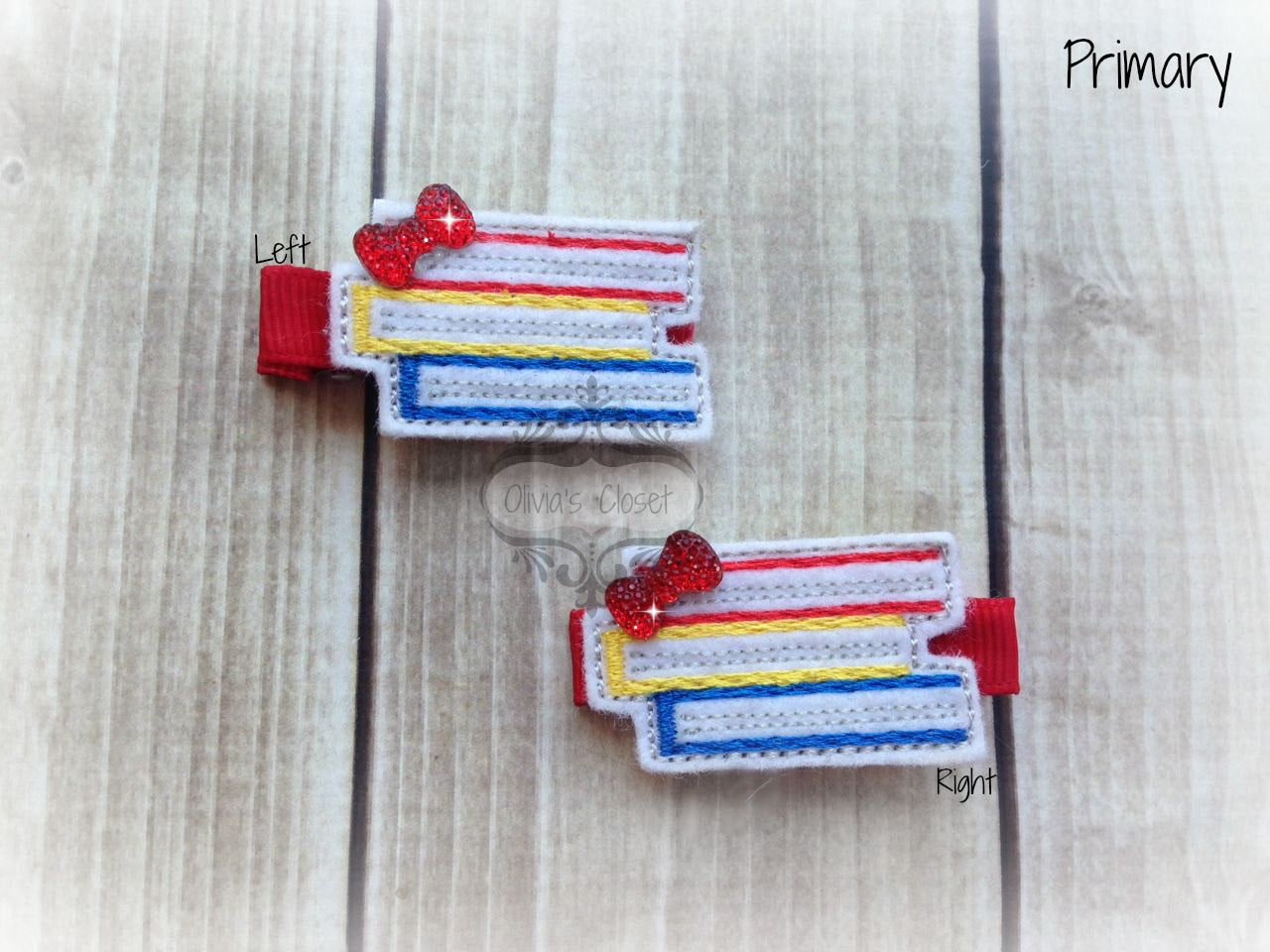 Book stack Hair Clip