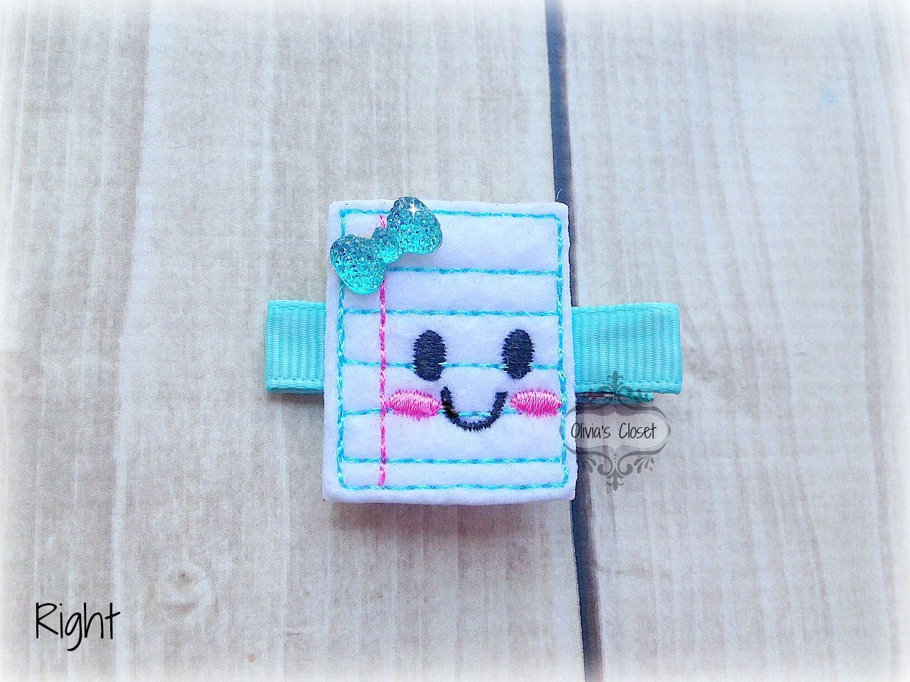 Notebook paper hair clip