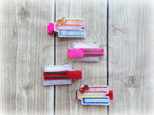 Book stack Hair Clip