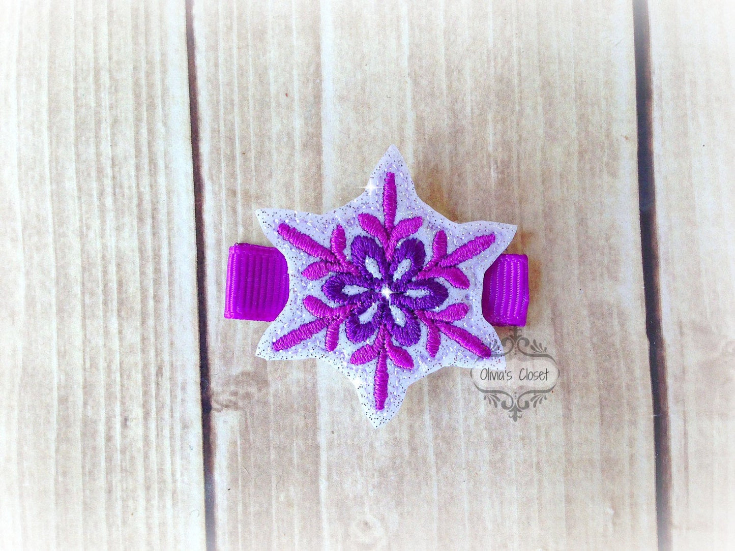 Snowflake hair Clip