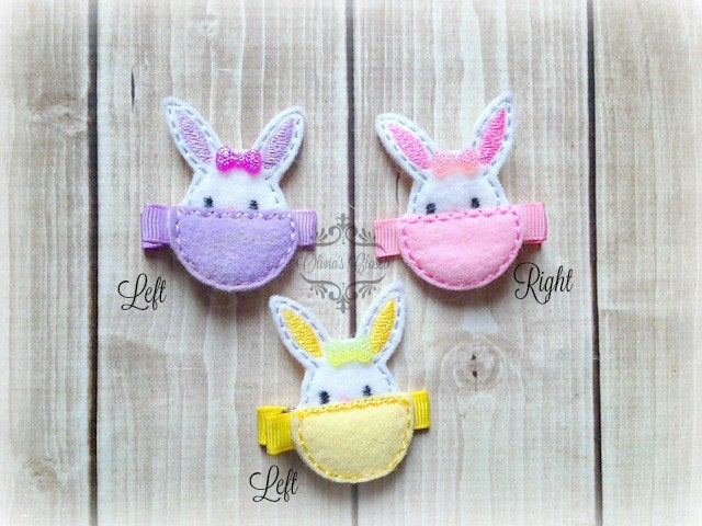 Bunny Egg hair clip