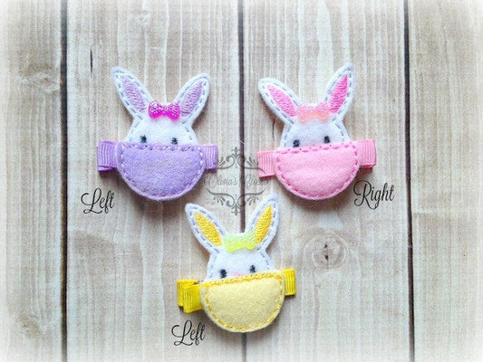Bunny Egg hair clip