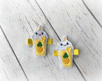 Pineapple Drink Hair Clip