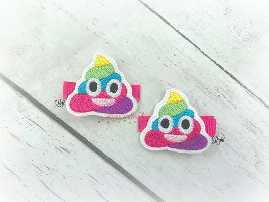 Unicorn poop Hair Clip