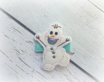 Snowman Hair Clip