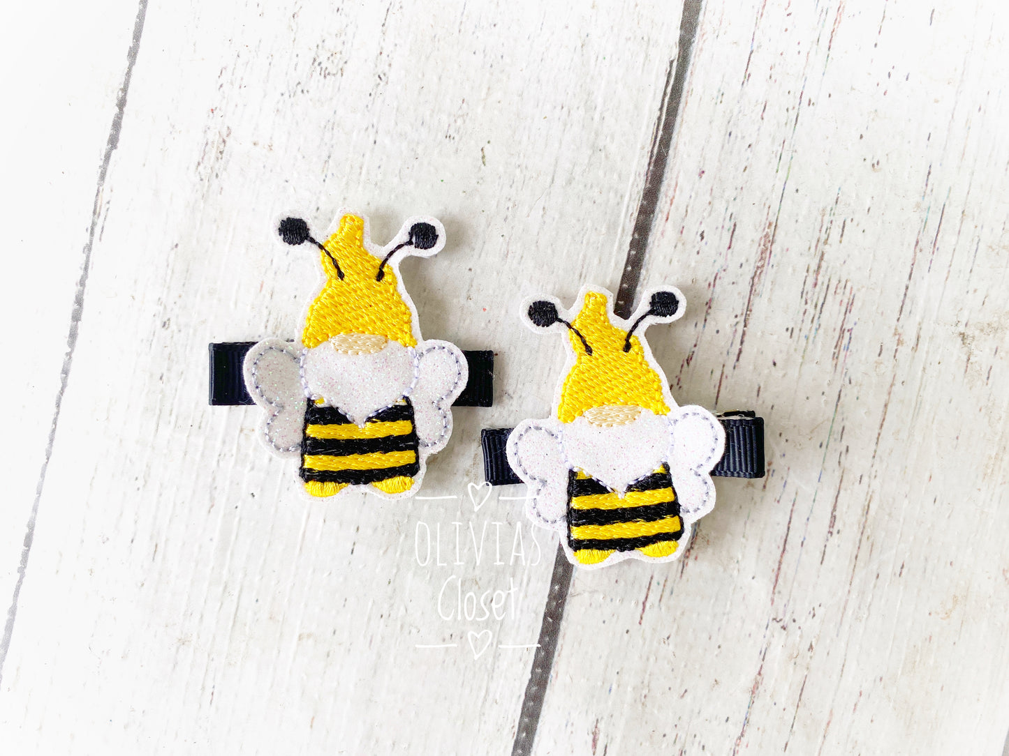 Bee Gnome Hair Clip