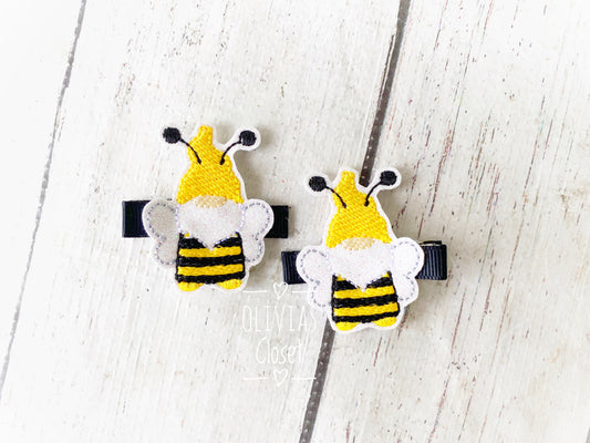 Bee Gnome Hair Clip
