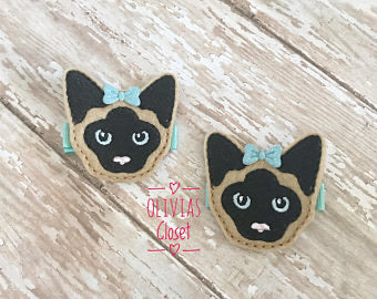 Siamese Kitty Hair Clip