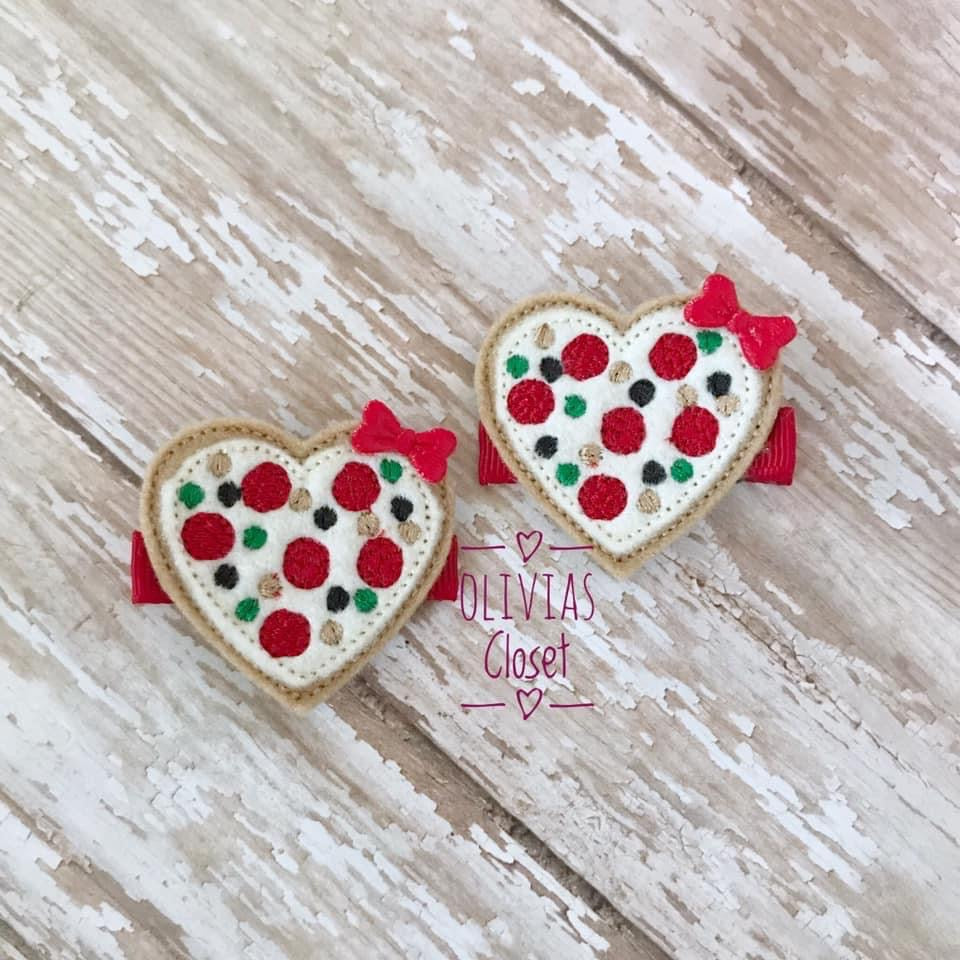 Pizza Heart Hair Clip
