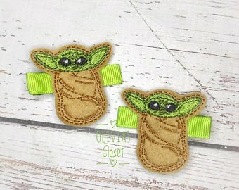 Green Alien Hair Clip